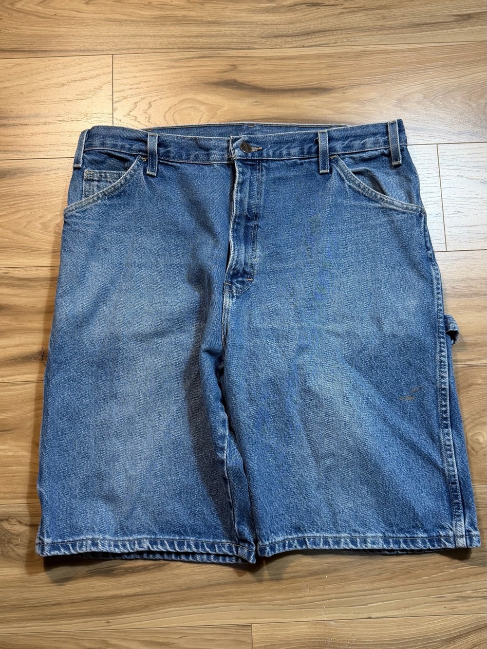 Dickies blue denim carpenter shorts size 36